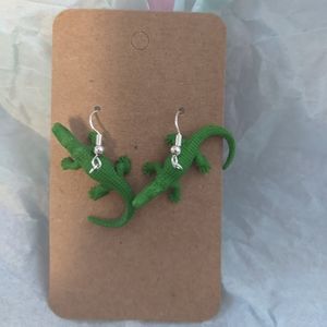 Alligator earrings